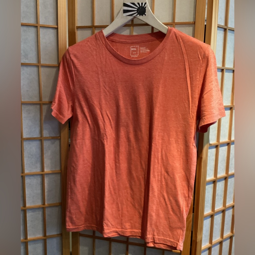UO BDG Triblend Slim Fit Crew-Neck Short Sleeve Tee Orange Men's Size Medium